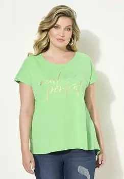 Футболка с принтом MIAMODA, зеленый