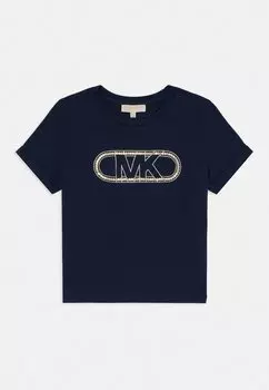 Футболка с принтом Michael Kors Kids, темно-синий