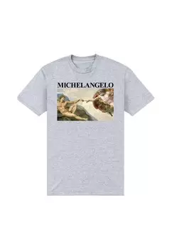 Футболка с принтом MICHAELANGELO apoh London, светло-серый