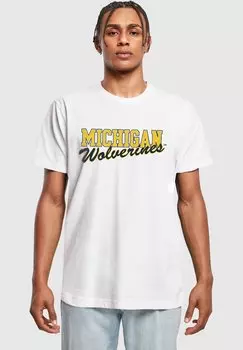 Футболка с принтом MICHIGAN WOLVERINES SCRIPT Merchcode, цвет white