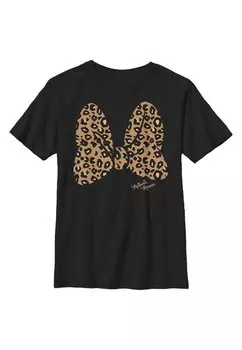 Футболка с принтом Mickey Classic Animal Print Bow Disney, черный