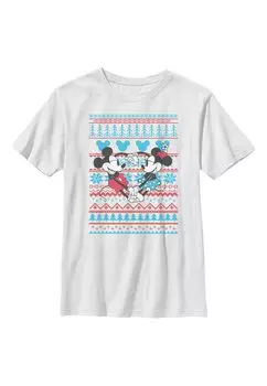 Футболка с принтом Mickey Classic Mickey & Minnie Sweater Disney, белый