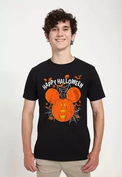 Футболка с принтом MICKEY CLASSIC MICKEY MOUSE JACK O LANTERN UNISEX Disney, черный