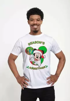 Футболка с принтом MICKEY CLASSIC MICKEYS GREETING UNISEX Disney, белый