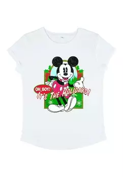 Футболка с принтом MICKEY CLASSIC VINTAGE HOLIDAY MICKEY Henry Tiger, белый