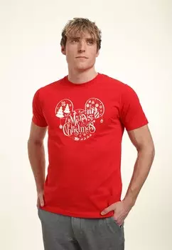Футболка с принтом MICKEY & FRIENDS HOLIDAY EARS Henry Tiger, красный