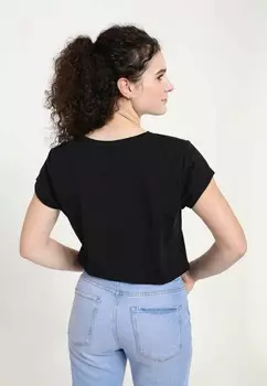 Футболка с принтом MICKEY & FRIENDS LEOPARD SQUARE MICK Disney, черный