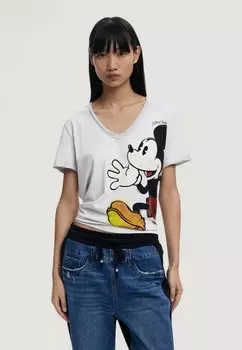 Футболка с принтом MICKEY JOKER Desigual, белый