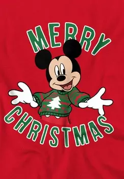 Футболка с принтом MICKEY MOUSE CHRISTMAS Disney, красный