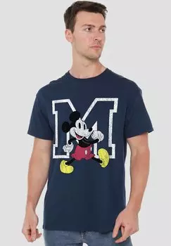 Футболка с принтом MICKEY MOUSE CLASSIC WALK Disney, темно-синий