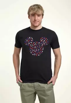 Футболка с принтом MICKEY MOUSE & FRIENDS MICKEY MOUSE STARS AND EARS DISNEY CLASSIC UNISEX Disney, темно-синий