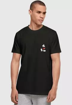 Футболка с принтом Mickey Mouse Kickin Retro ABSOLUTE CULT, черный