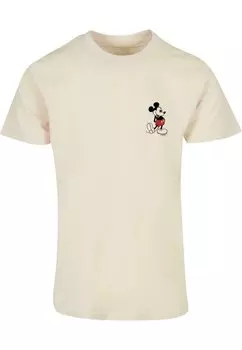 Футболка с принтом MICKEY MOUSE KICKIN RETRO ABSOLUTE CULT, цвет sand