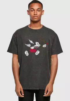 Футболка с принтом Mickey Mouse Love Cherub Vintage ABSOLUTE CULT, черный