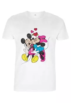 Футболка с принтом MICKEY MOUSE MICKEY MINNIE LOVE UNISEX Henry Tiger, белый