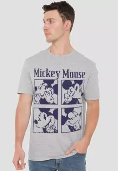 Футболка с принтом MICKEY MOUSE/PIXELATED Disney, серый