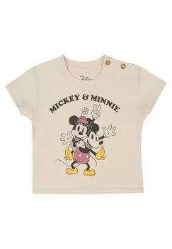 Футболка с принтом MICKEY UND MINNIE BABY Mickey & Minnie, цвет beige