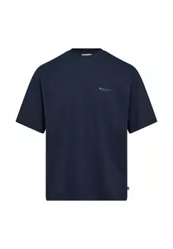 Футболка с принтом MID SLEEVE Resterds, темно-синий