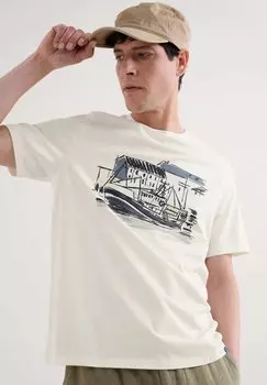 Футболка с принтом MIDWATCH Seasalt Cornwall, белый