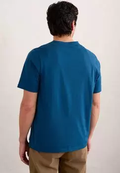 Футболка с принтом Midwatch Seasalt Cornwall, камбуз с пейзажным видом, бирюзовый