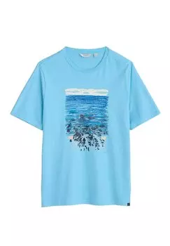 Футболка с принтом Midwatch Seasalt Cornwall, st mawes vista небесно-голубая