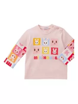 Футболка с принтом Miki House, розовый