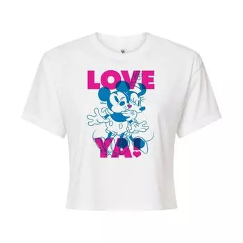 Футболка с принтом "Микки и Минни" для подростков Disney, белый
