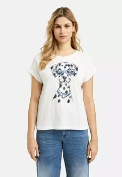 Футболка с принтом MILANO ITALY, кремовый