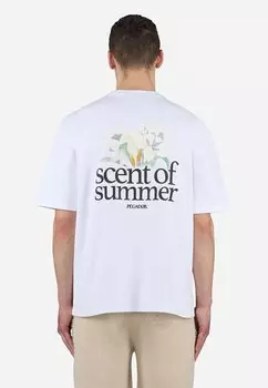 Футболка с принтом MILES OVERSIZED TEE Pegador, белый