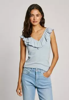 Футболка с принтом MILLIE Pepe Jeans, светло-голубой