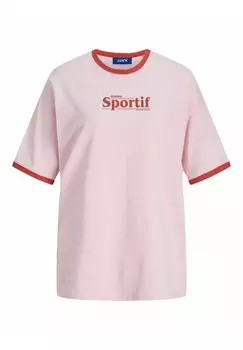 Футболка с принтом MILLOW JJXX, розовый