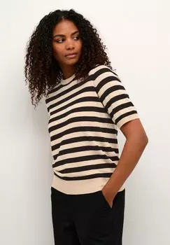 Футболка с принтом Milo Short Sleeve Kaffe, цвет smoke gray black deep stripe