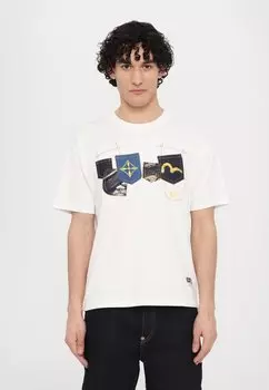 Футболка с принтом MILTI POCKET TEE BROCADE PATCH Evisu, белый