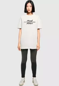Футболка с принтом MIND FITNESS BOYFRIEND TEE Merchcode, белый