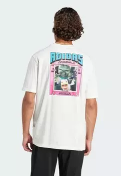 Футболка с принтом MINECRAFT TEE Adidas Originals, кремовый