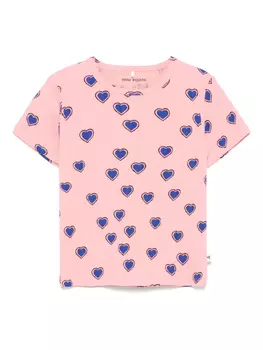 Футболка с принтом Mini Rodini, розовый