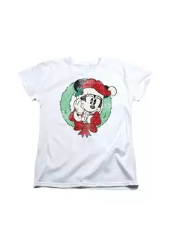 Футболка с принтом MINNIE MOUSE CHRISTMAS WREATH Disney, белый