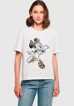 Футболка с принтом MINNIE MOUSE LEO Merchcode, белый