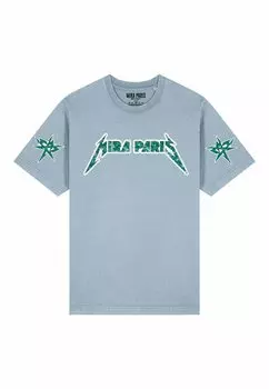 Футболка с принтом Mira Paris, светло-голубой