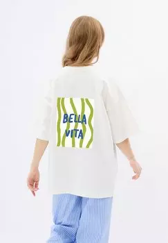 Футболка с принтом MIRONS, белый