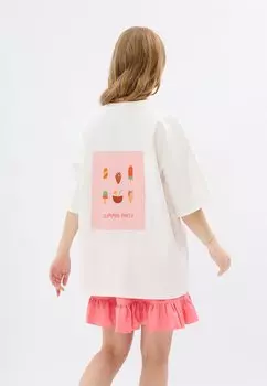 Футболка с принтом MIRONS, белый