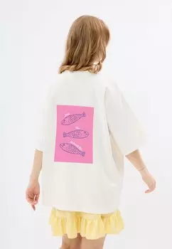 Футболка с принтом MIRONS, кремовый
