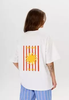 Футболка с принтом MIRONS, кремовый