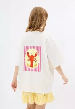 Футболка с принтом MIRONS, кремовый