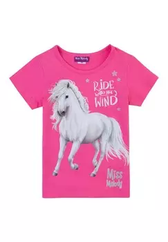 Футболка с принтом Miss Melody, фуксия