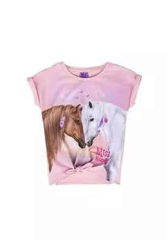 Футболка с принтом Miss Melody, фуксия