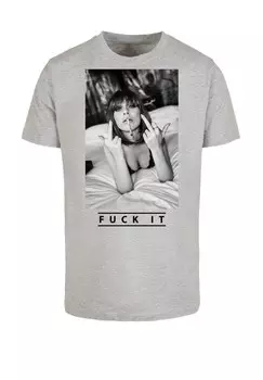 Футболка с принтом Mister Tee, светло-серый