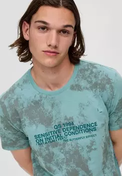 Футболка с принтом MIT ALL-OVER QS, зеленый