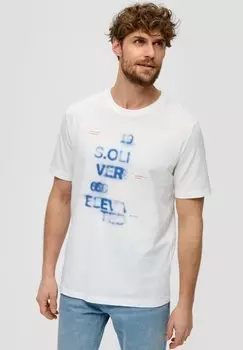 Футболка с принтом MIT ARTWORK s.Oliver, цвет wei