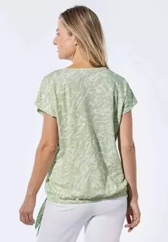 Футболка с принтом MIT AUSSCHNITT GOLDNER, светло-зеленый